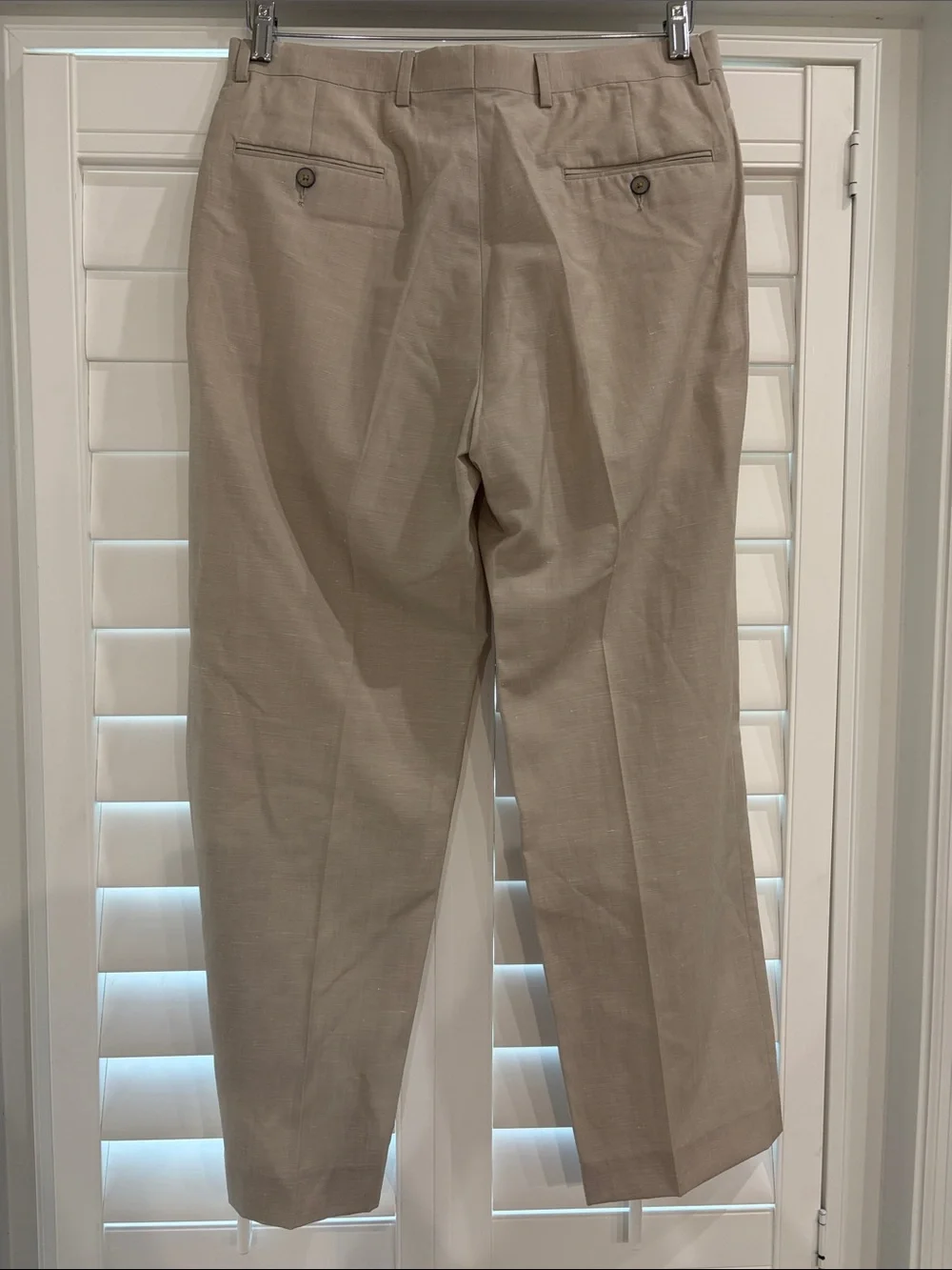 Hart Schaffner Marx Light Tan Linen Dress Pants